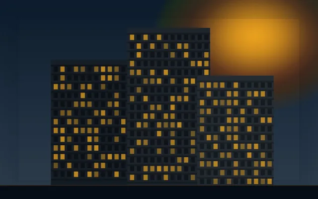 Illustration of a residential building facade